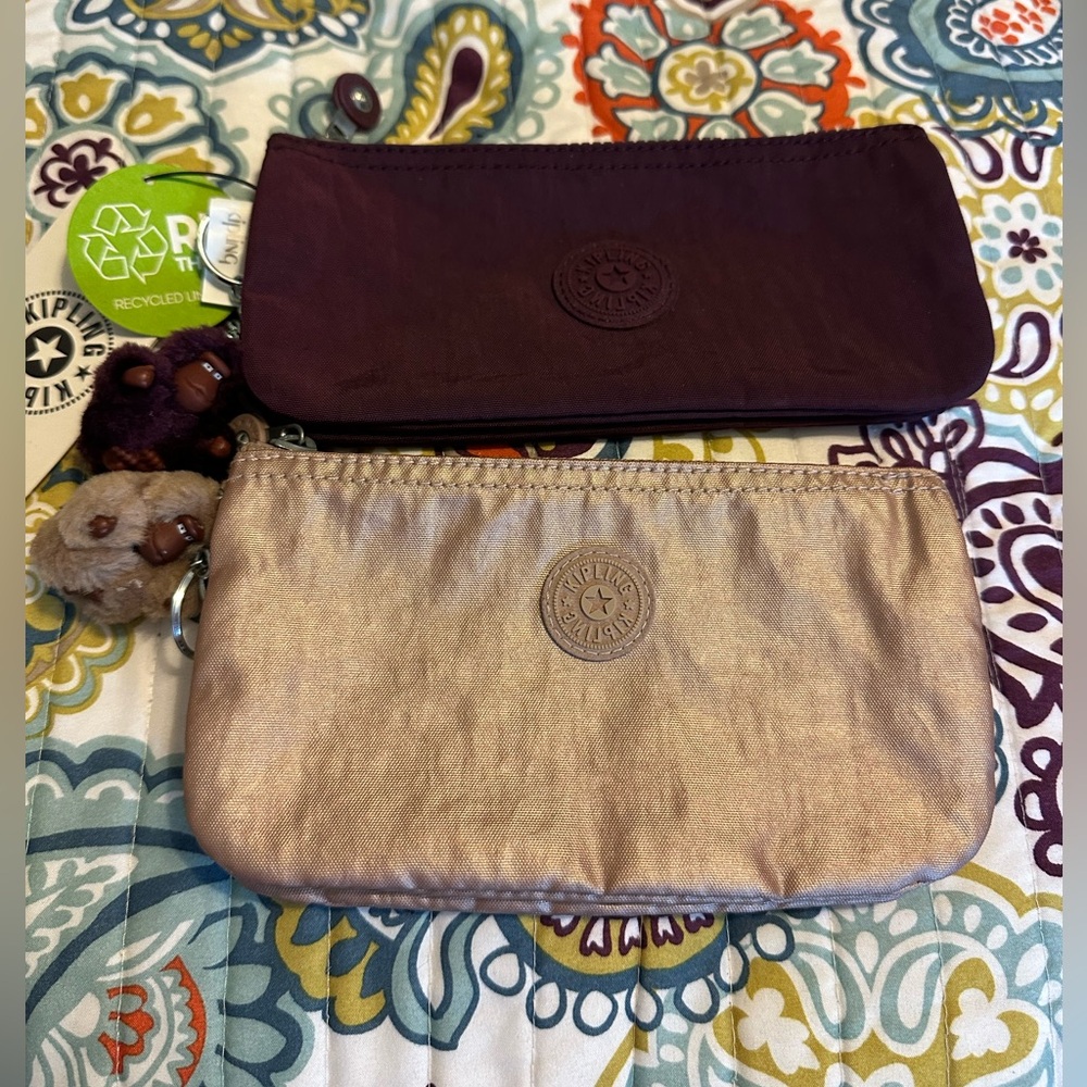 Lot of 2 Kipling Cosmetic Bags